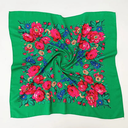Women's Square Scarf, 70×70cm Printed Head Scarf and Bandana