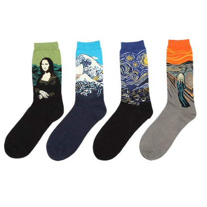 Women’s Casual Socks Cotton Blend Patterned Middle Tube
