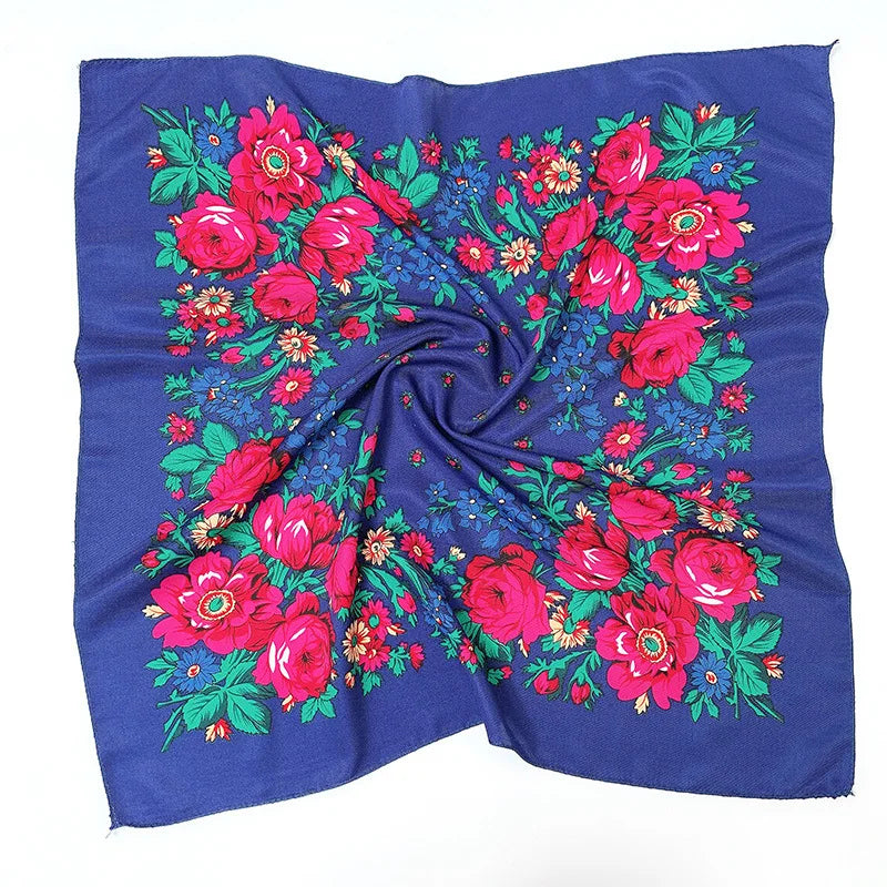 Women's Square Scarf, 70×70cm Printed Head Scarf and Bandana