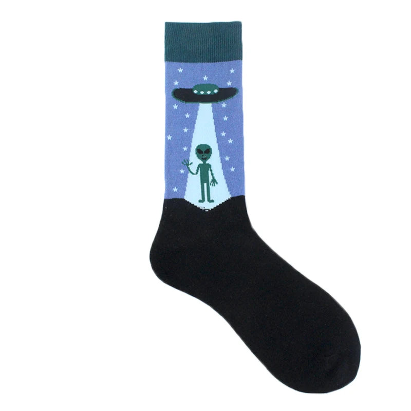 Men's Funny Socks, Novelty Cotton Crew Socks, Crazy Designs