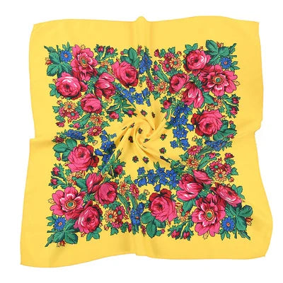Women's Square Scarf, 70×70cm Printed Head Scarf and Bandana