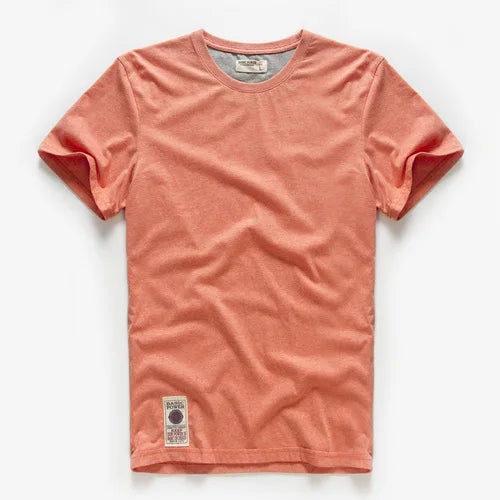 Men's T-Shirts Cotton Short Sleeve Casual O-Neck