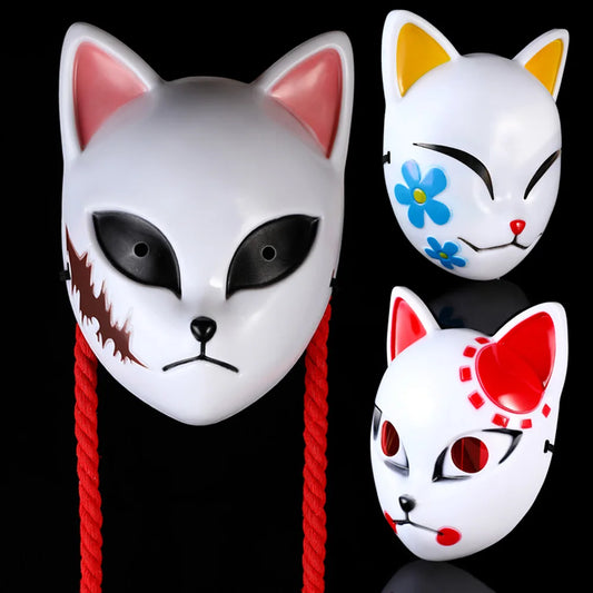 Fox Mask for Adults Japanese Style Halloween Cosplay Costume