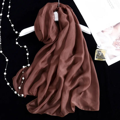 Chiffon Scarf for Women, Long Solid Color Summer Shawl