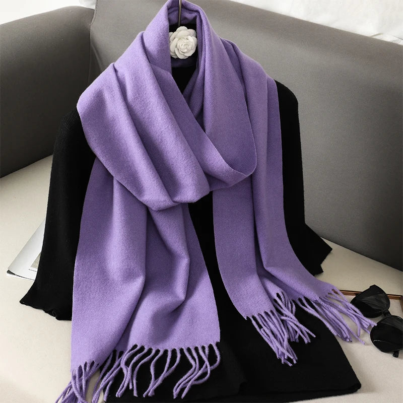 Women's Winter Scarf – Long Warm Solid Shawl Wrap