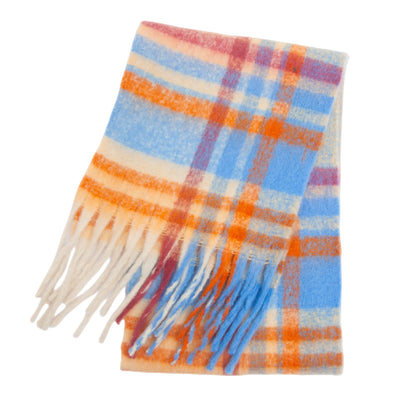Pashmina Scarf for Women, Warm Plaid Winter Shawl Wrap