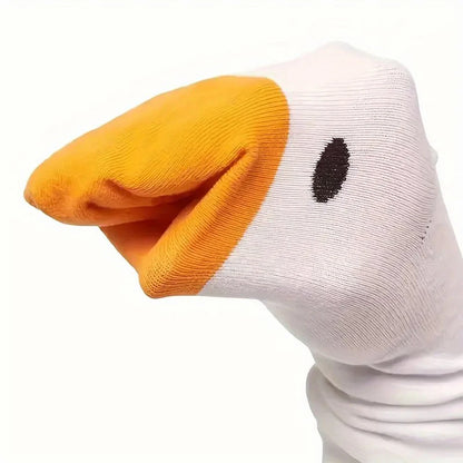 Women's Cartoon Socks, Cute Funny Goose Casual Socks
