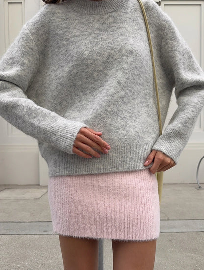 Women's Knit Sweater Oversized O-Neck Warm Winter Pullover
