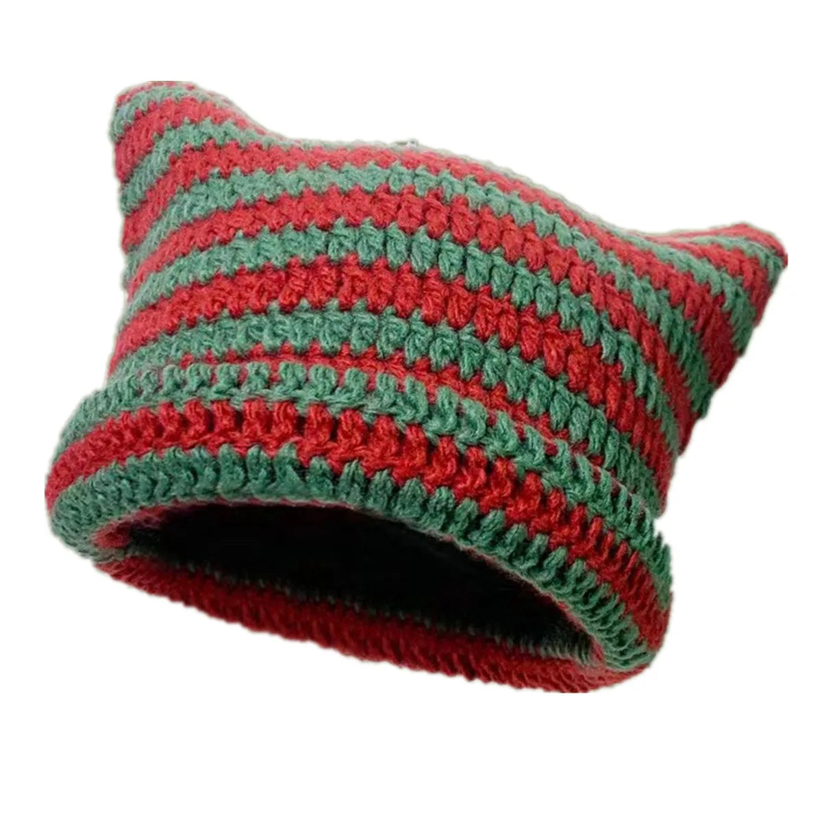 Women's Cat Ear Beanie Warm Knit Winter Hat 56-60cm