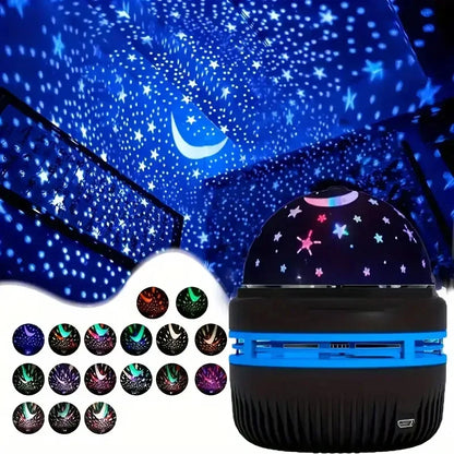 Star Projector Night Light, USB Moon and Star Sky Lamp