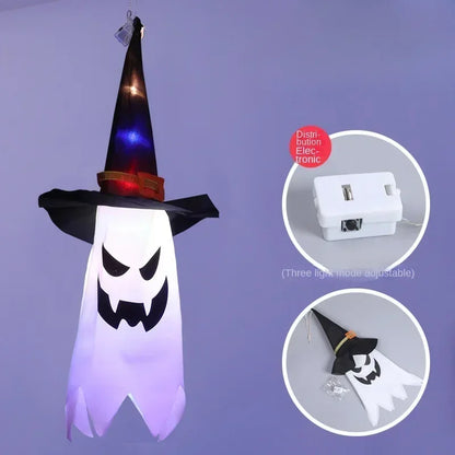 Halloween Ghost Decoration, Glowing LED Hanging Ghost Prop