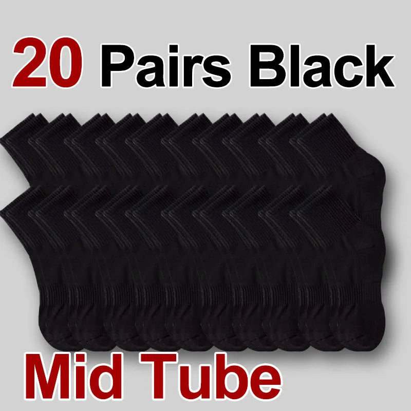 Men's Crew Socks Breathable Sports Socks 5-Pair