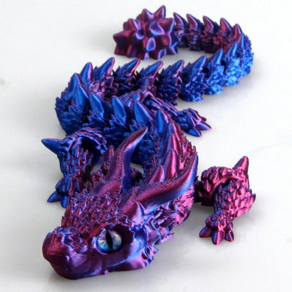 3D Printed Magic Dragon Movable Joint Fidget Toy Rotatable Articulated Office Desktop Ornament Adults Kid Toy Crafts Gift
