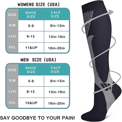 Compression Socks, Men's Athletic Crew Socks for Sports