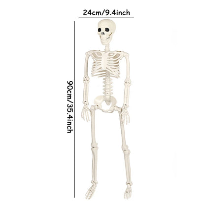 Halloween Skeleton Decoration Movable Skull Bones Horror Party Prop