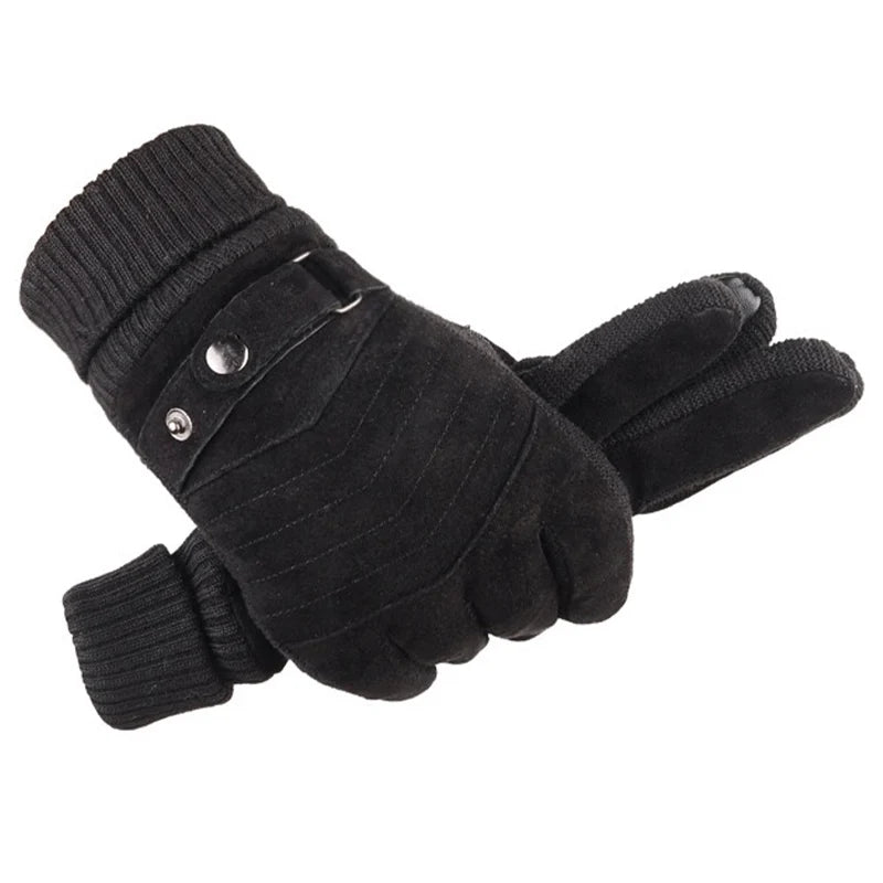 Men's Winter Motorcycle Gloves Warm Touchscreen Anti-Slip