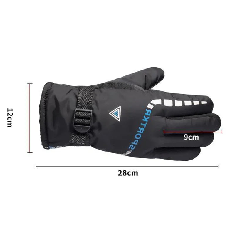Winter Cycling Gloves Waterproof Warm Anti-Slip Riding Gloves