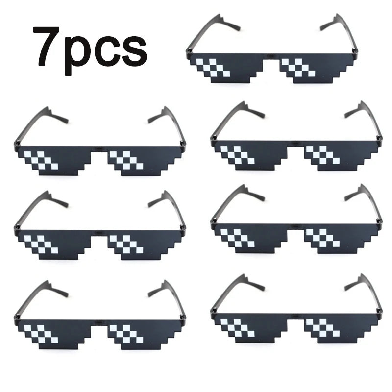 Pixelated Sunglasses Funny Novelty Party Glasses for Men and Women