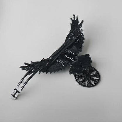 Gothic Hair Clip Crow Design Metal Barrette for Women