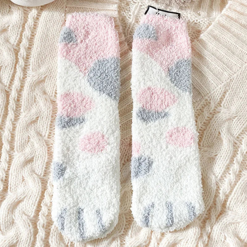 Women's Winter Socks Coral Velvet Warm Fuzzy Floor Socks 2-Pair