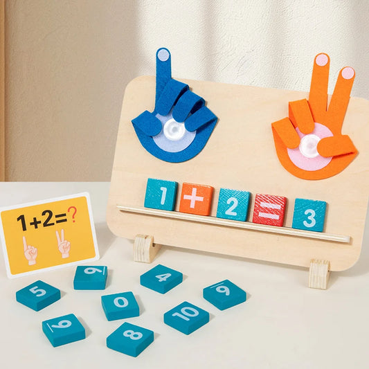 Wooden Counting Toy Montessori Math Learning Set for Kids