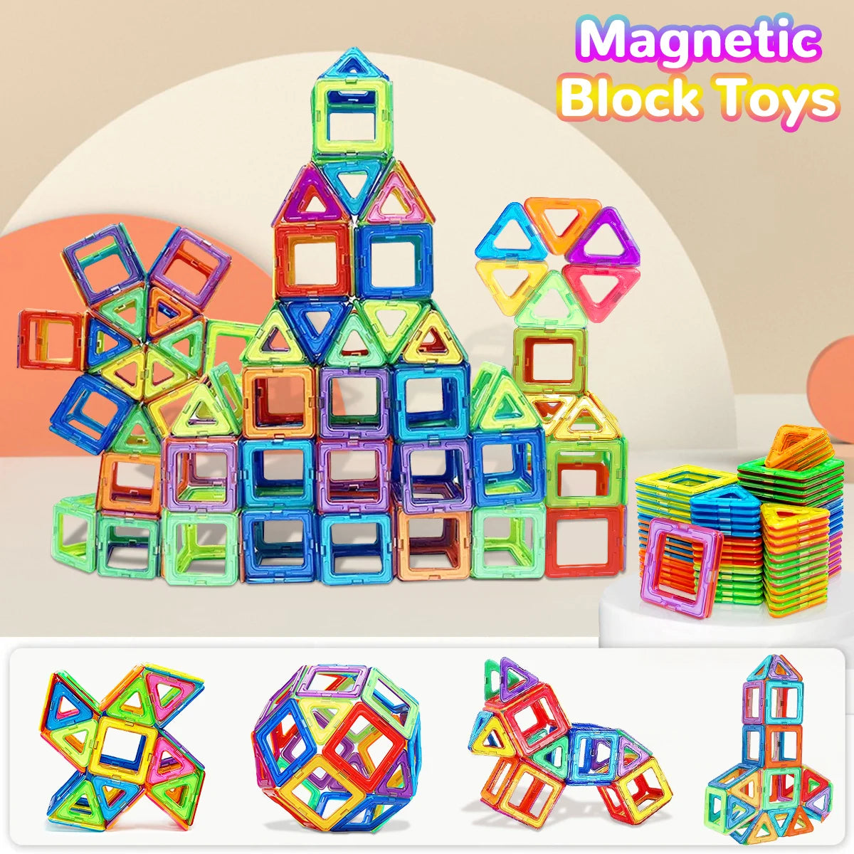Magnetic Building Blocks STEM Construction Toys for Kids