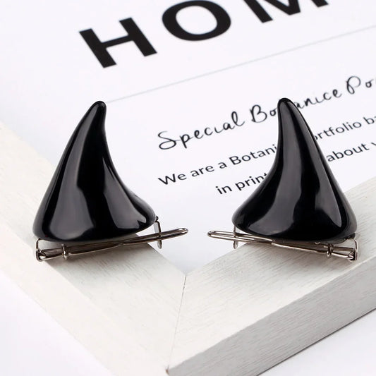 Devil Horn Hair Clips for Girls Kids Halloween Hair Accessories