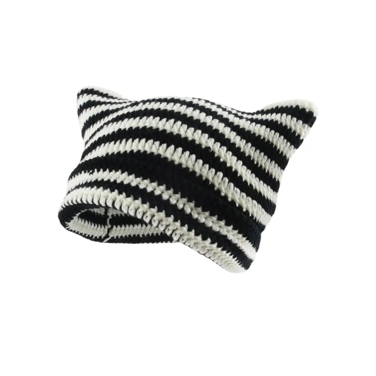Women's Cat Ear Beanie Warm Knit Winter Hat 56-60cm