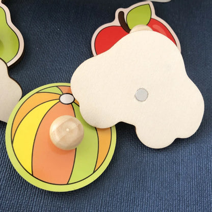 Wooden Montessori Puzzle for Toddlers – Educational Shape Matching Toy