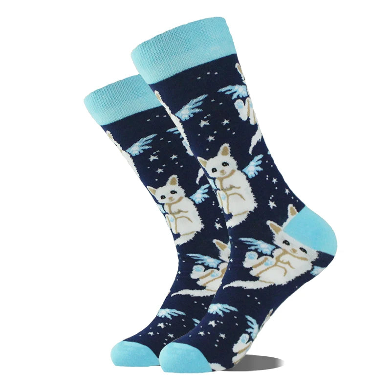 Men's Funny Socks, Novelty Cotton Crew Socks, Crazy Designs