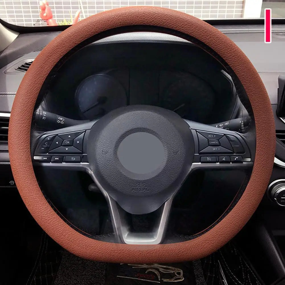 Silicone Steering Wheel Cover Universal Anti Slip Stretch Fit
