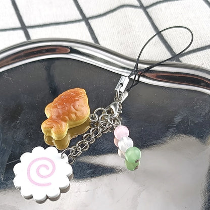 Cute Phone Charm Acrylic Food Keychain Bag Accessory