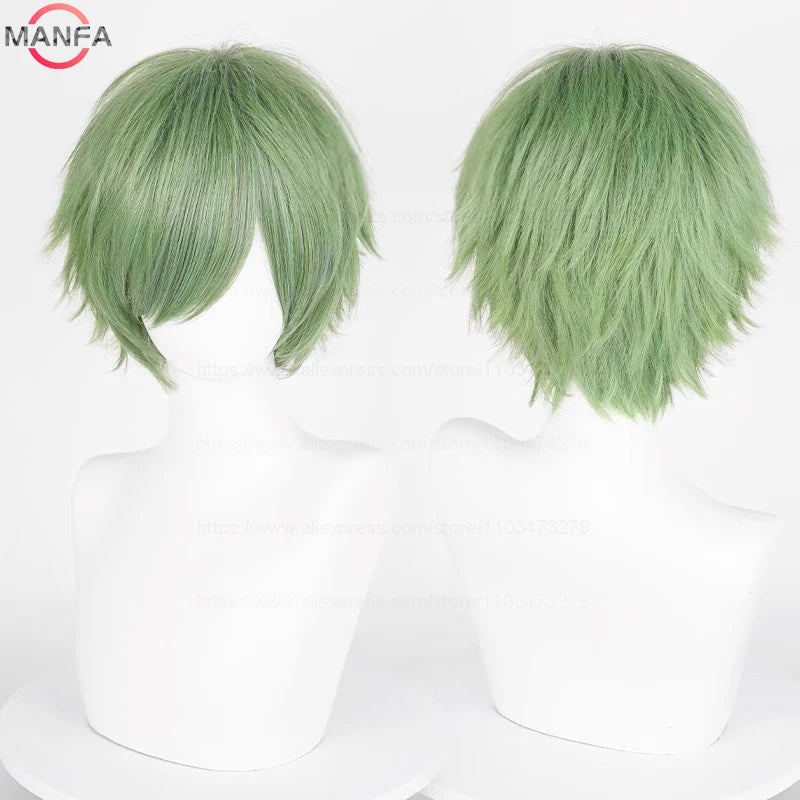 Short Cosplay Wig – 30cm Straight Heat Resistant Synthetic Hair