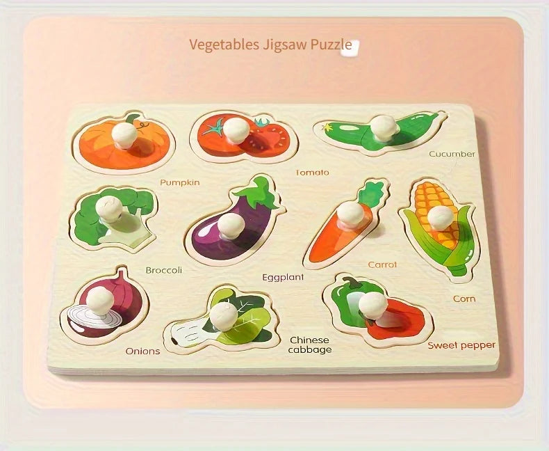Wooden Shape Puzzle Board for Shape Matching and Learning