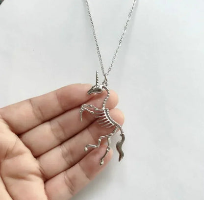 Gothic Skull Necklace Animal Bone Skeleton Pendant Jewelry