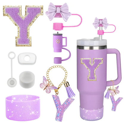Tumbler Accessories Set – 8PCS Silicone Straw & Cup Covers