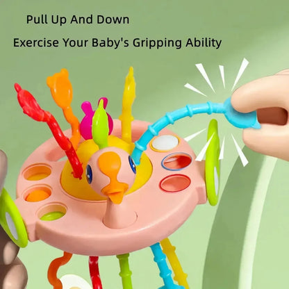 Pull String Sensory Toy for Fine Motor Skills and Baby Play