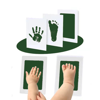 3) Optimized Title  Baby Handprint Kit with Inkless Pad & Imprint Cards for Newborns