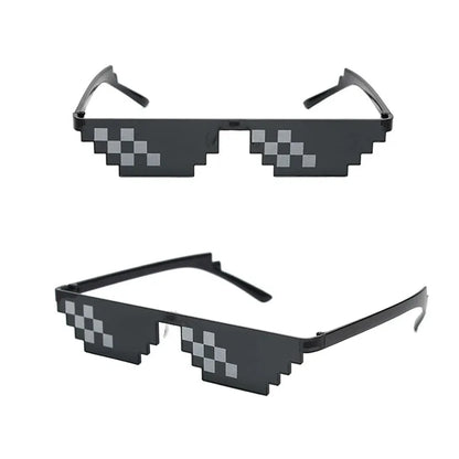 Pixelated Sunglasses Funny Novelty Party Glasses for Men and Women