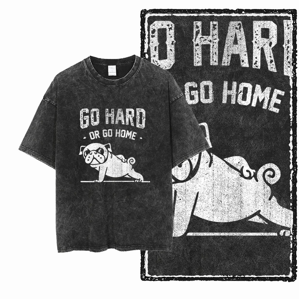 Men’s Graphic T-Shirt Acid Washed Cotton Streetwear