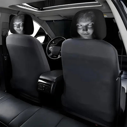 Car Headrest Covers 2-Pack Horror Print Universal Seat Protection