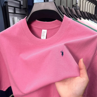 Men's Cotton T-Shirts 100% Cotton Short Sleeve Casual O-Neck