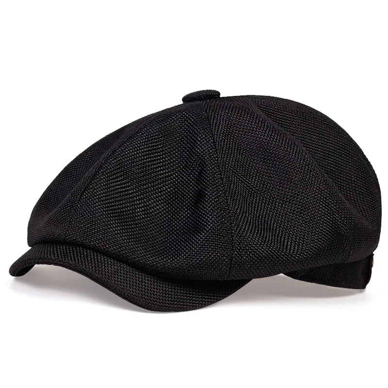 Newsboy Cap Plaid Octagonal Flat Cap for Men and Women