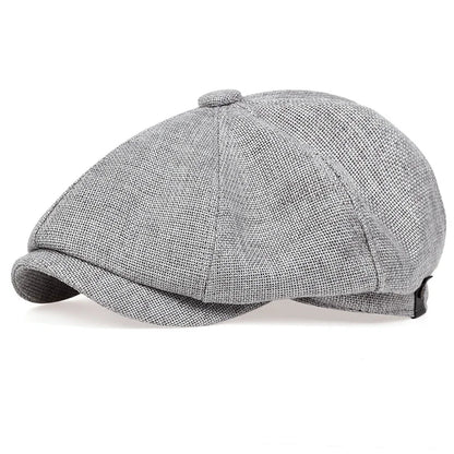 Newsboy Cap Plaid Octagonal Flat Cap for Men and Women