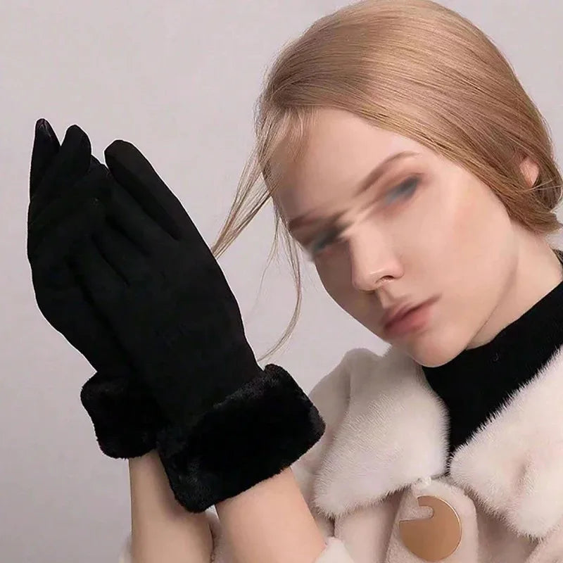 Women’s Winter Cycling Gloves Thermal Lined Warm Sports Gloves