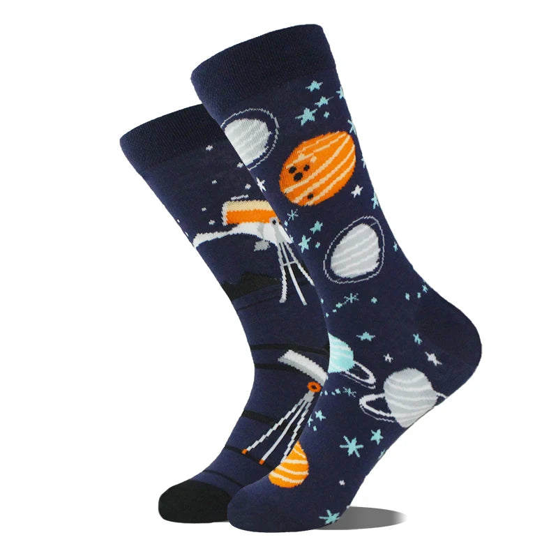 Funny Men's Socks Cotton Novelty Crew Socks Unisex