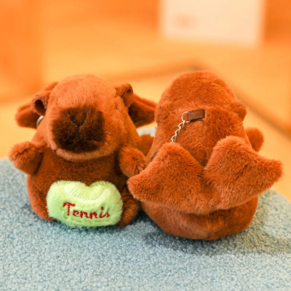 Capybara Plush Toy – Cute Winged Hoodie Stuffed Animal 12cm