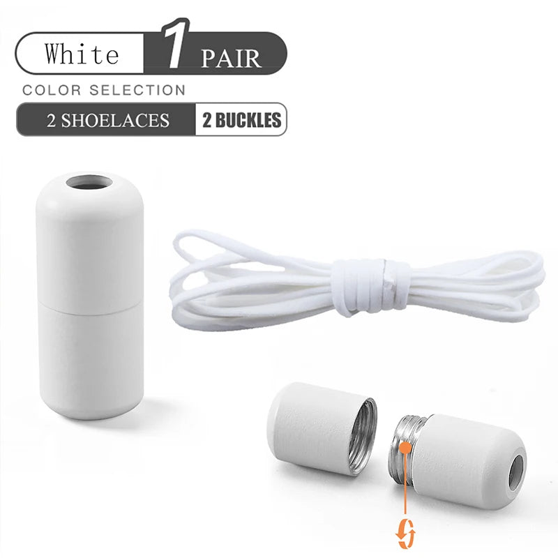 No Tie Shoelaces Elastic Quick Lock Laces for Kids & Adults