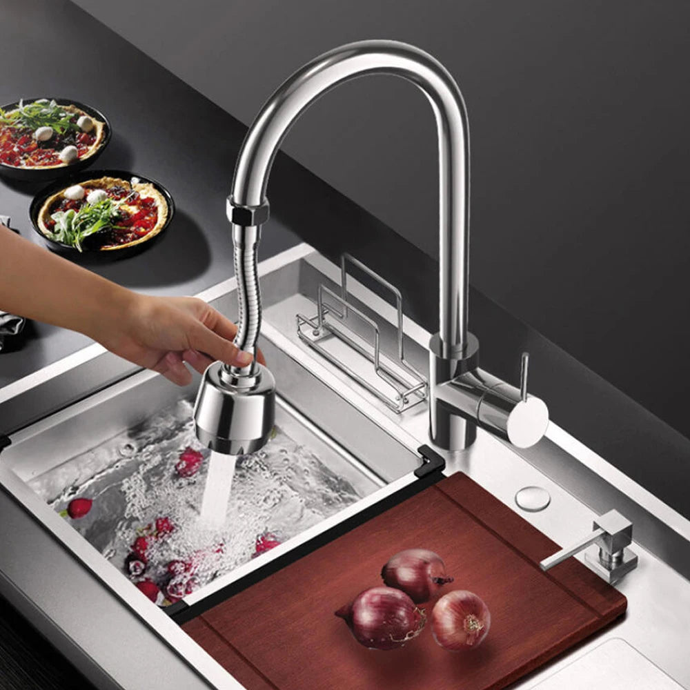 Kitchen Faucet Extender 360° Rotating Water Flow Adapter