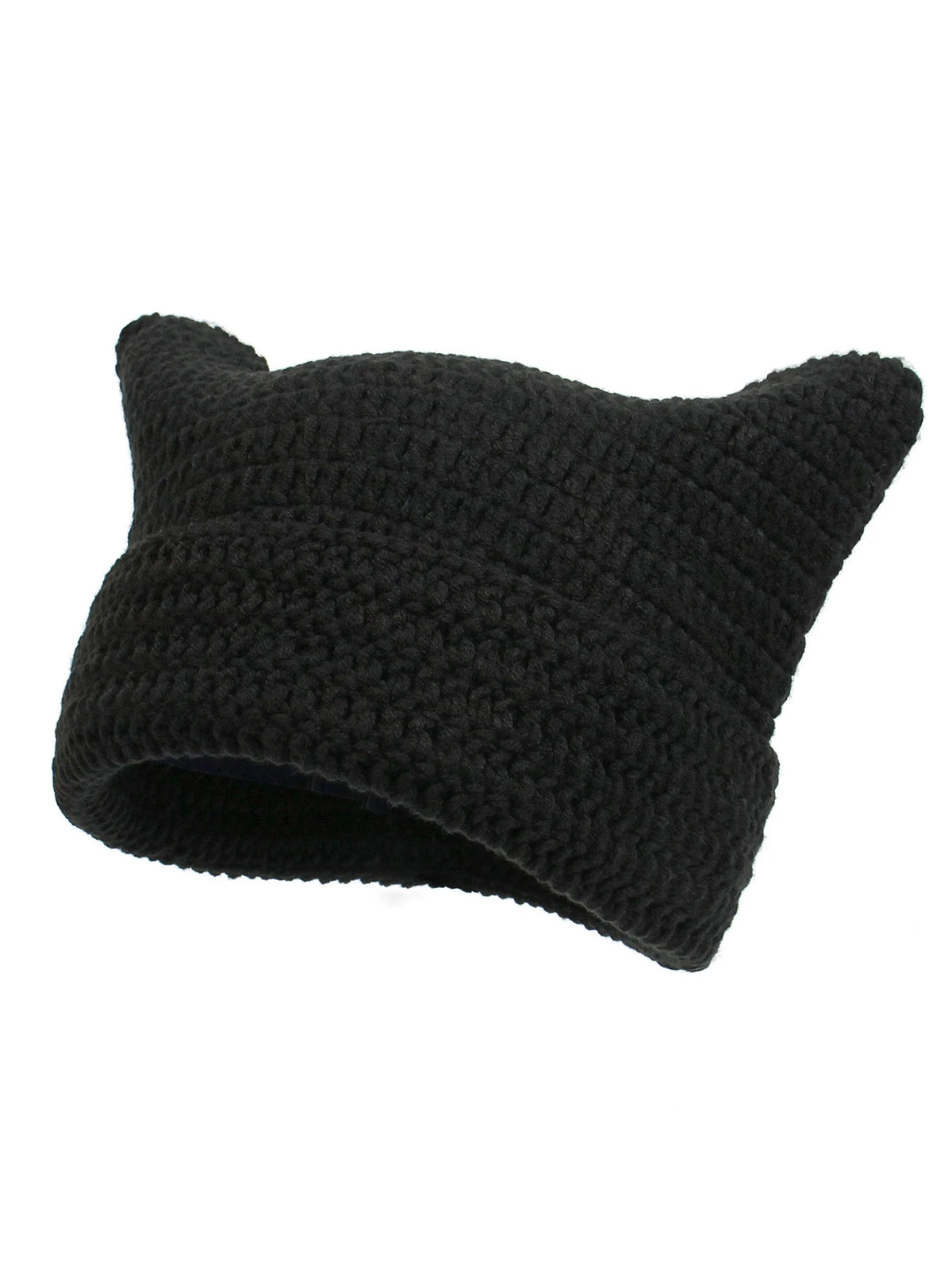 Women's Cat Ear Beanie Warm Knit Winter Hat 56-60cm